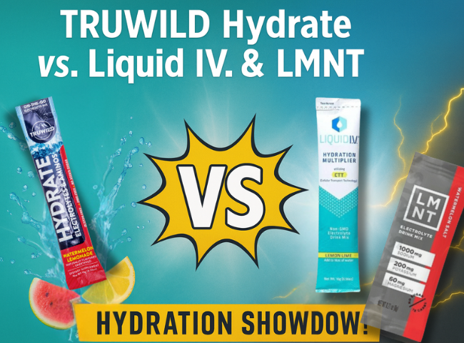 Hydration Showdown: TRUWILD Hydrate vs. Liquid IV vs. LMNT
